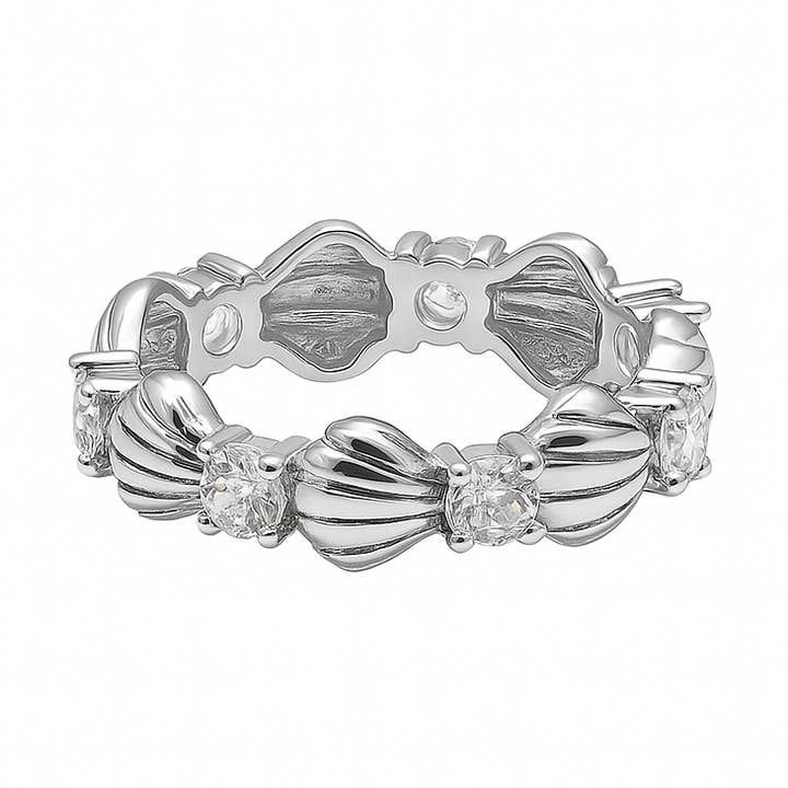 Anel Conchas Camino de Santiago Prata Ródio 925 e Oz por atacado de TALISMAN JEWELLERY (D&Fidanverdi, S.L.)