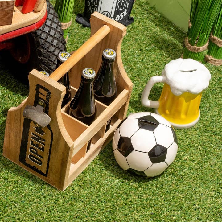 Wurm - Vendita all'ingrosso Salvadanai - Salvadanaio boccale di birra in ceramica giallo (L/A/P) 14x14x11cm2