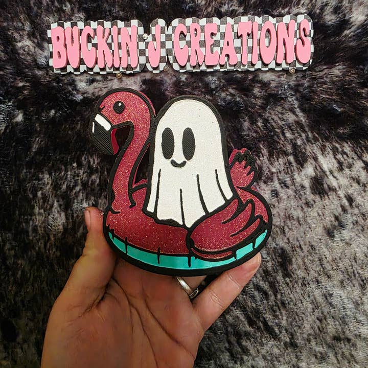 Ghost flamingo Car Air Freshener for wholesale by Buckin J Creations