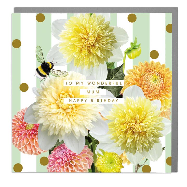 Mum's Birthday Greeting Card by Lola Design x Dahlia Beach for wholesale by Lola Design Ltd