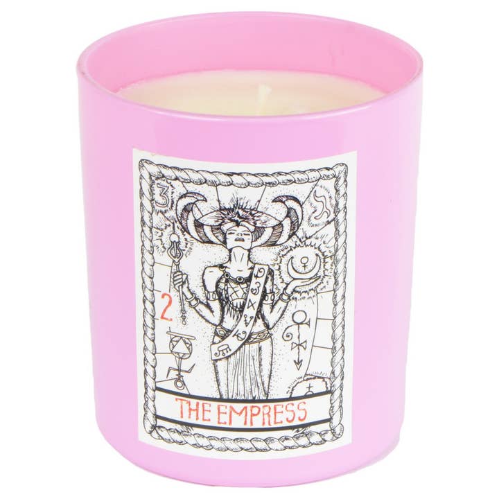 Honey & Tobacco The Empress Tarot Card Candle for wholesale by Flamingo Candles