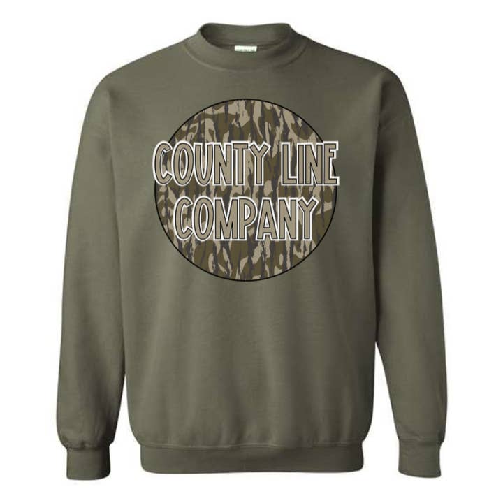 County Line Camo Crewneck for wholesale by County Line Company
