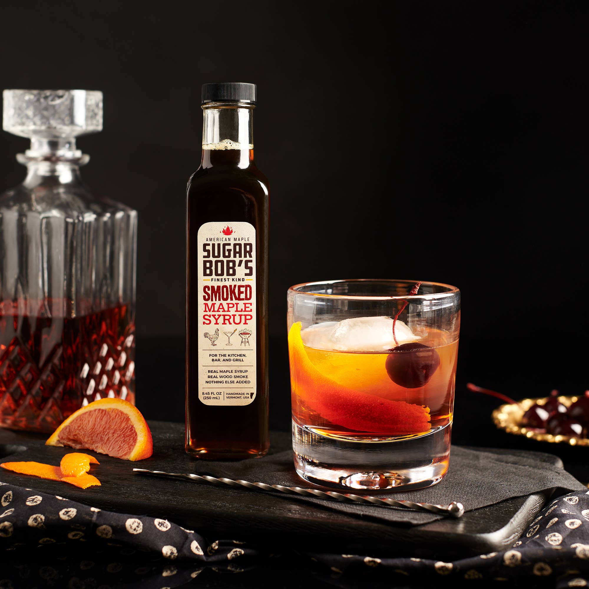 Sugar Bob's Finest Kind - Wholesale Maple Syrup - Smoked Maple Syrup 8.45oz - The Original2