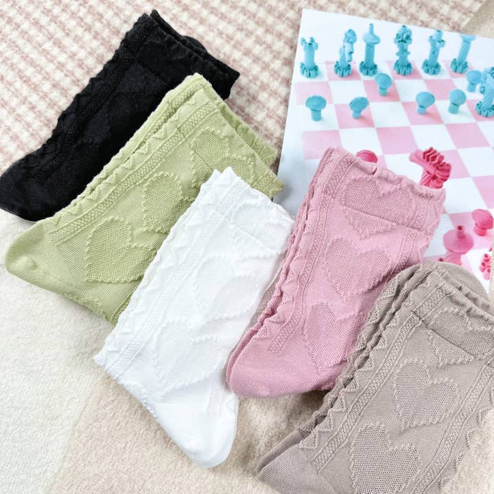 7DAYSSOCKS - Wholesale Socks - Women's - Women's Crew Heart Twist Socks7
