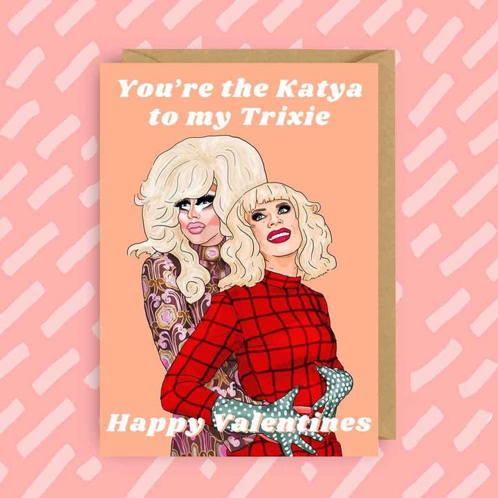 The Queer Store - Wholesale Valentine's Day Card - RuPaul's Drag Race Trixie and Katya Valentines Card | LGBT1