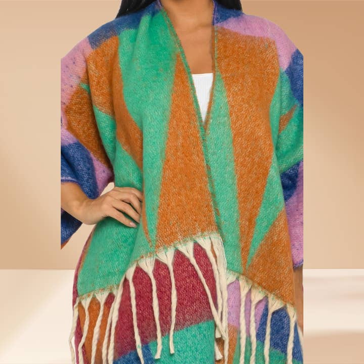 Multi Colored Open Cardigan Fringe Tassel for wholesale on Faire4