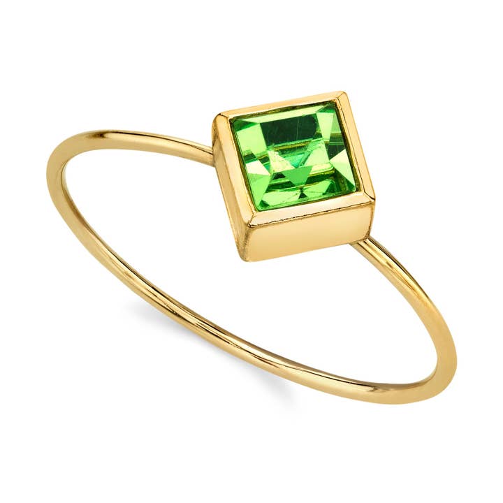 1928 Jewelry, delicato anello in cristallo a forma di diamante, misura 7 per la vendita all'ingrosso da parte di 1928 Jewelry