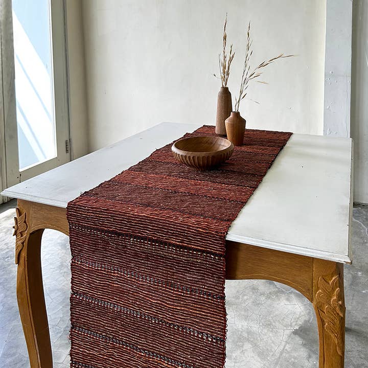Balizen by zen zen garden home - Wholesale Table Runner - Vetiver Runner | Brick Stripes3