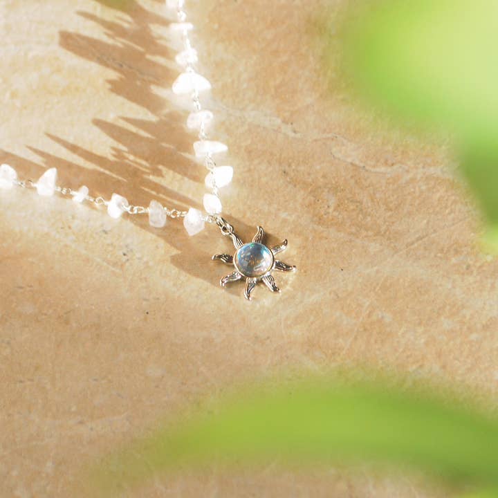 Liv Free Designs – Colar pingente/pendente por atacado – Colar Rainbow Moonstone5