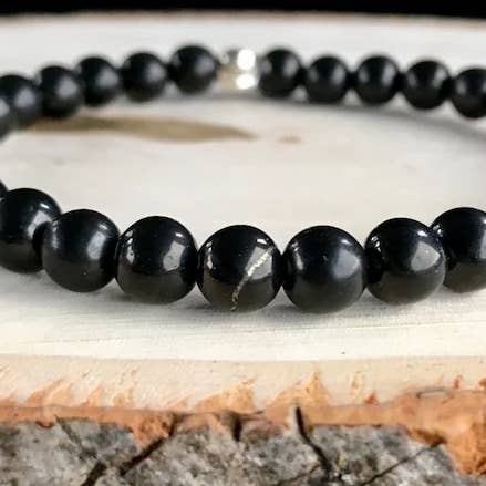 Elite Schungit Stretch Armband für den Großhandel von Blue Soul Designs