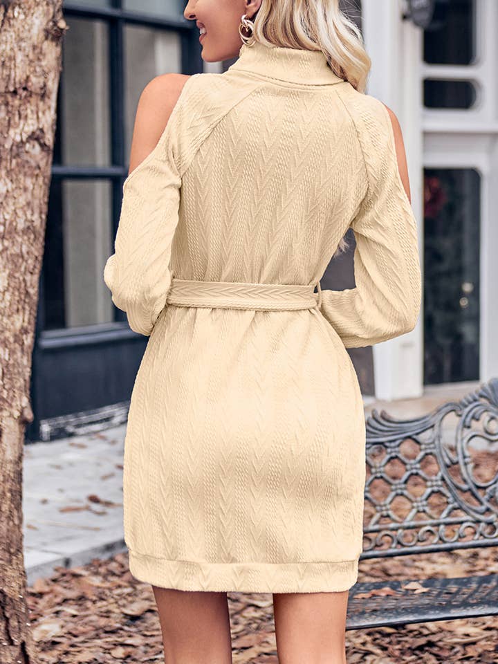 Wholesalesir - Wholesale Dress - Women's - Casual Solid Color Round Neck Shoulder Hollow Out Dress