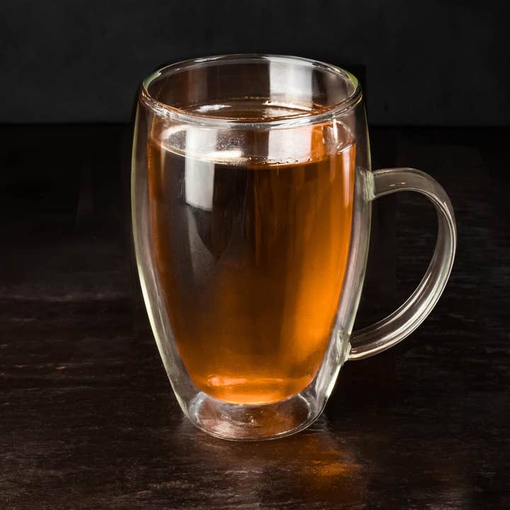 Creano - Wholesale Coffee Mug - Thermal glass with handle DG-SHH 400 ml, set of 6