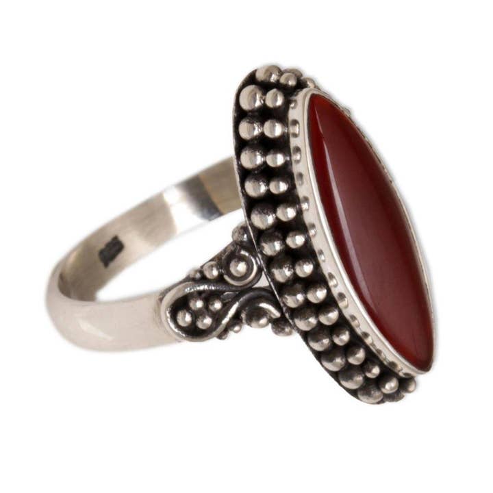 NOVICA Fire and Courage Carnelian ring for wholesale by NOVICA