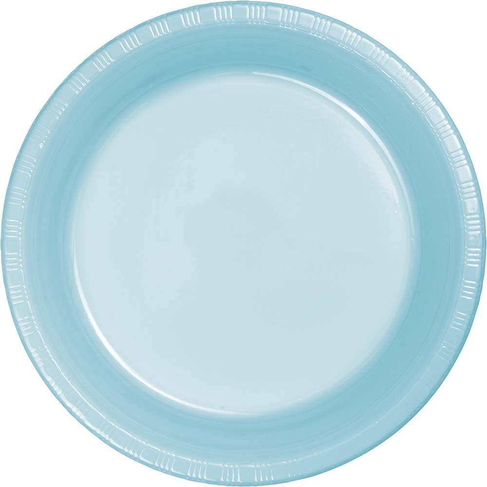 KT Supply – Prato descartável por atacado – Prato de Banquete Plástico 10 polegadas Azul Pastel, Caixa de 2400