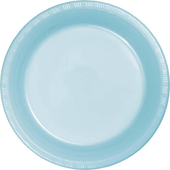 KT Supply – Prato descartável por atacado – Prato de Banquete Plástico 10 polegadas Azul Pastel, Caixa de 240