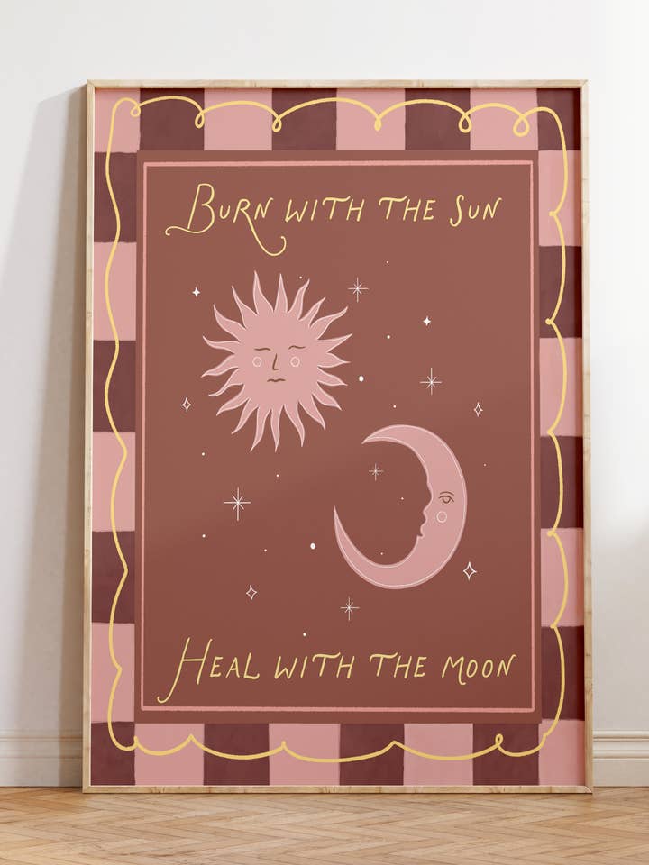 Brænd med solens kunsttryk for engroshandel hos Illustrations Its Funny Howww Inc