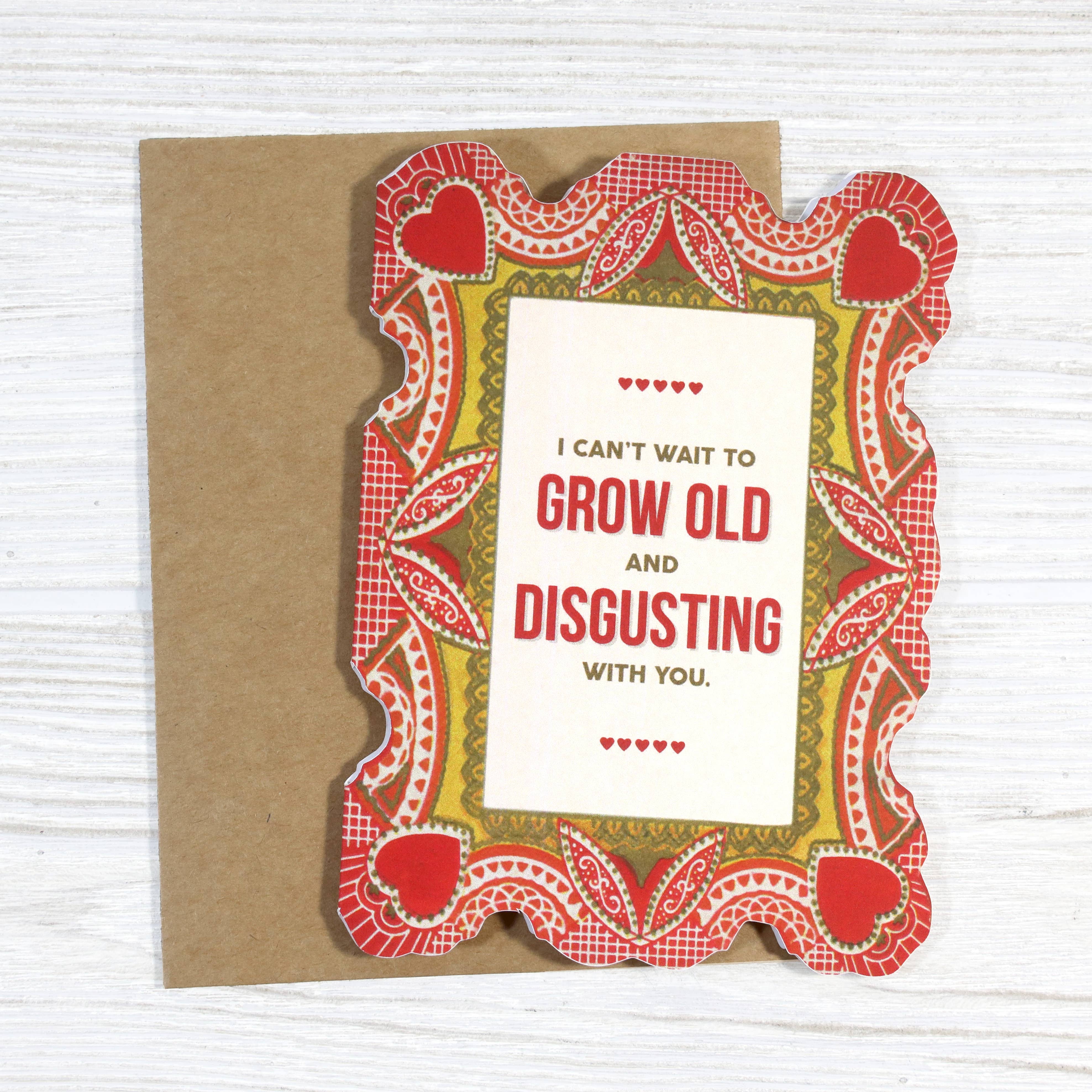Bad Betty Greeting Co. - Wholesale Valentine's Day Card - Funny Relationship Card - Can't Wait to Grow Old With You1