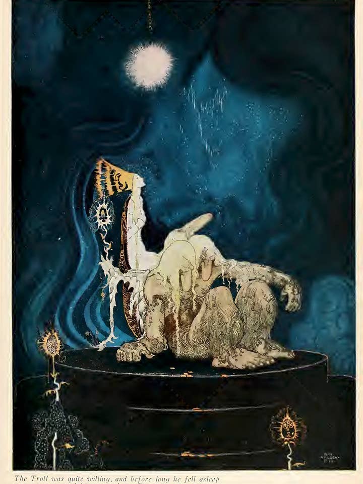 À l'est du soleil et à l'ouest de la lune XIII, illustrés par Kay Nielsen, 1914 - Carte postale pour la vente par Flashback Shop