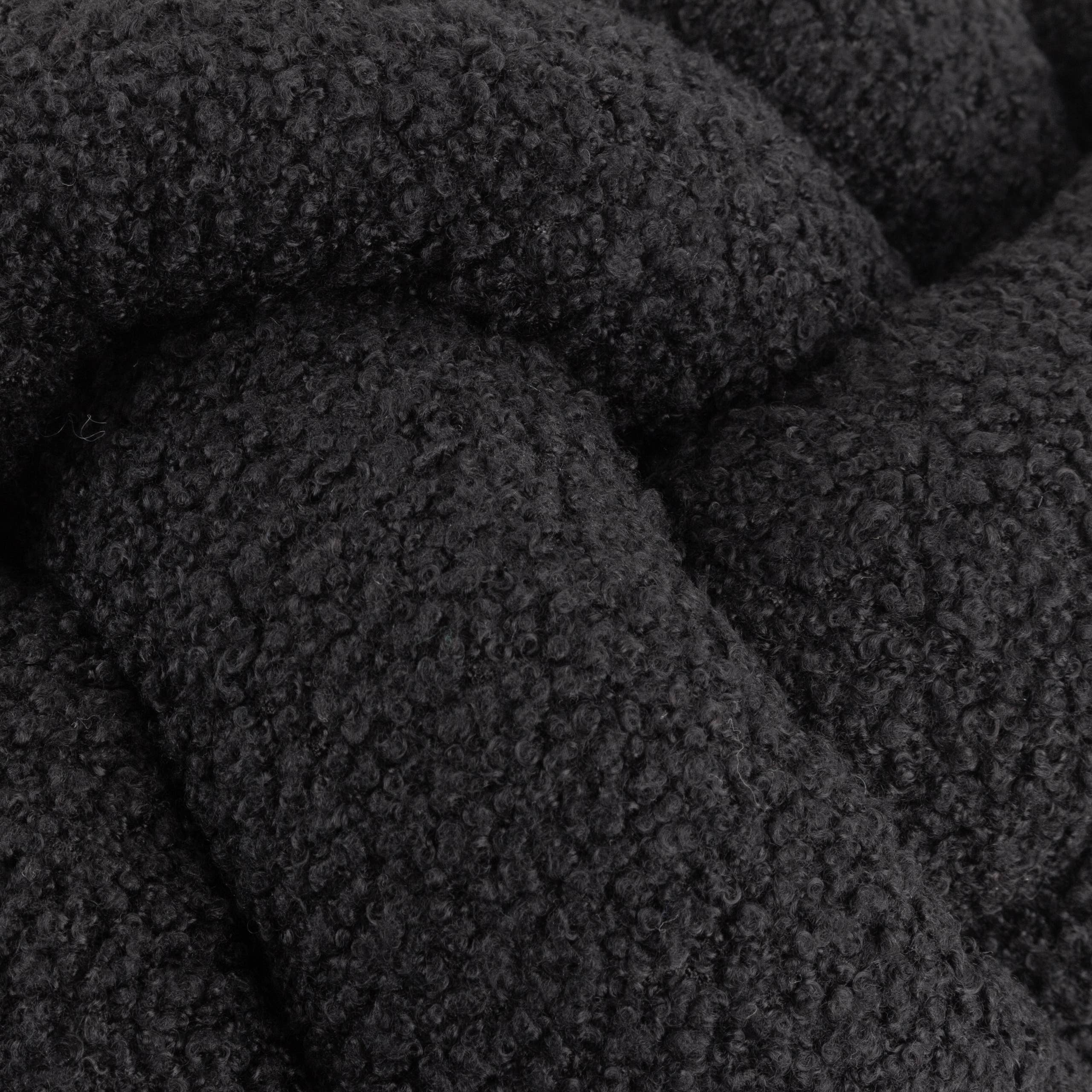 Boucle Knot Fleece Cushion Black for wholesale on Faire2