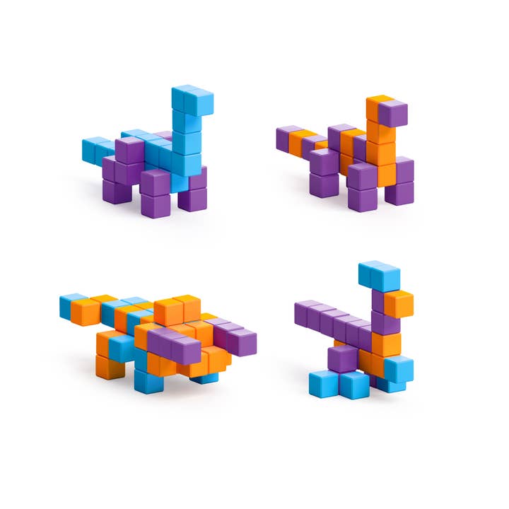 PIXIO - Wholesale Building Set - Kids - Mini Dinos - 80 pcs Magnetic Block Set2