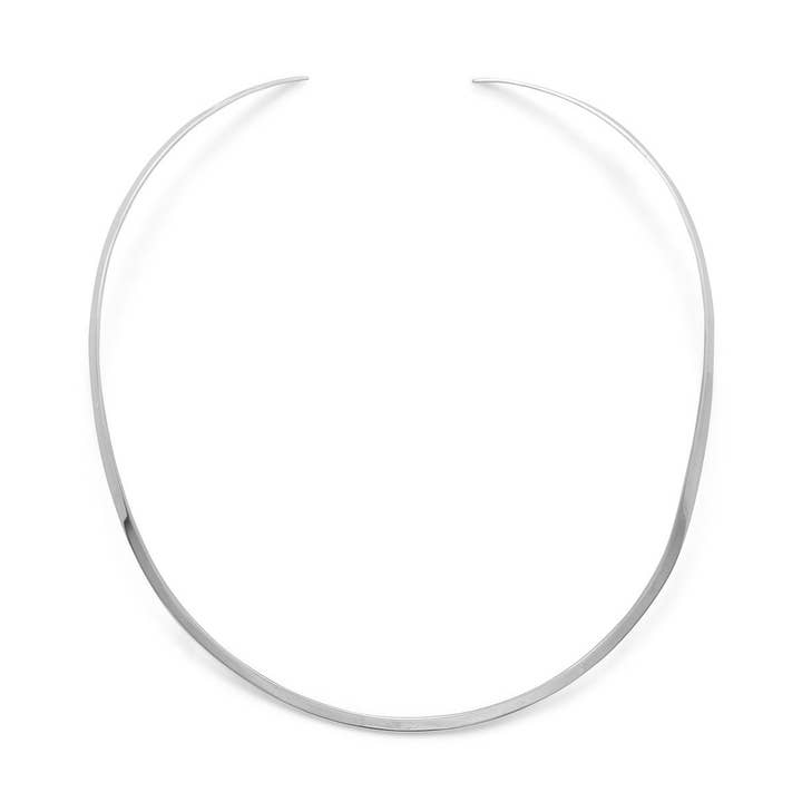 3.5mm Polished Open Back Collar for wholesale by Silver Stars Collection