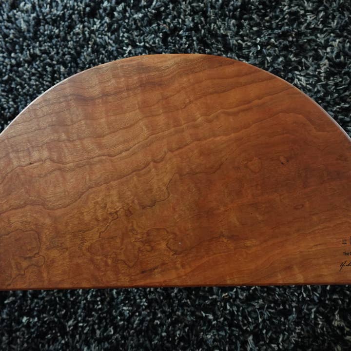 Indiana Cherry Half Moon Side Table for wholesale by The Gant Collective