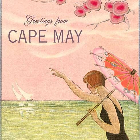Impresión artística NJ-416 Saludos desde Cape May para venta al por mayor de Found Image Press