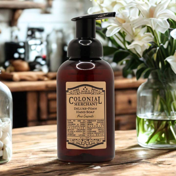 Colonial Merchant - Wholesale Hand Soap/Wash - 12 oz. Pure Cascade Foaming Hand Soap -Water Lily & Bergamot