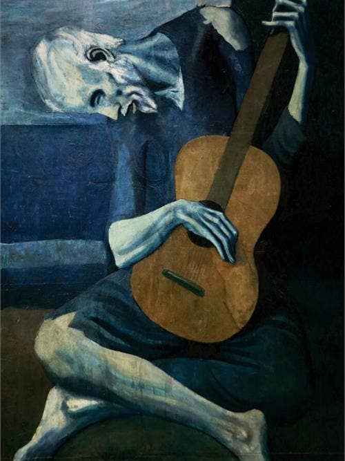 Old Guitarist by Pablo Picasso Poster - 24" x 36" for wholesale by Scorpio Posters