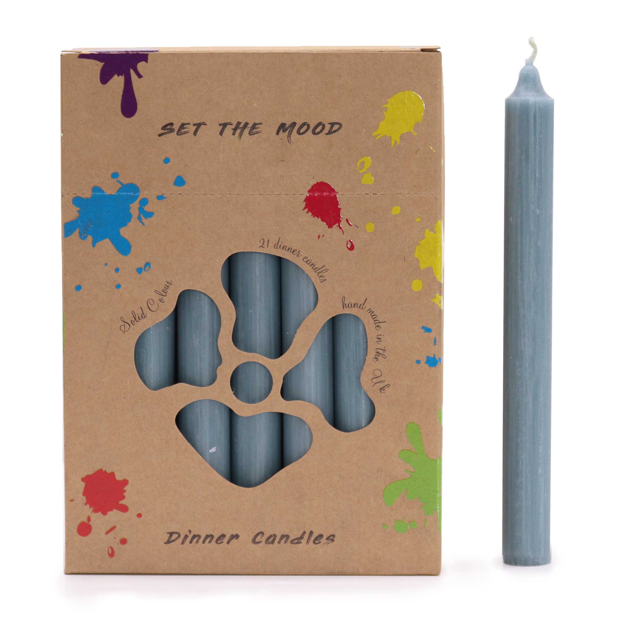 AW Artisan - Wholesale Tapered Candle/Candlestick - Table Candle Set - Pack of 21 - Teal0