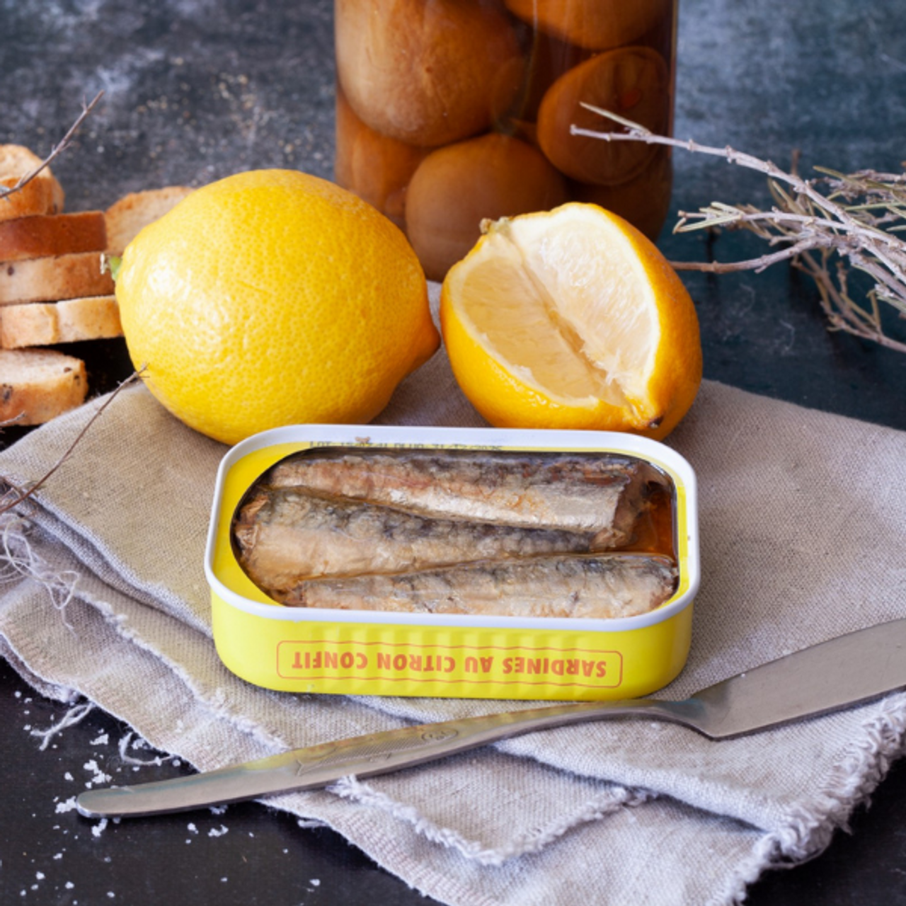 The French Farm - Wholesale Tinned Fish - Conserverie Ferrigno Sardines with Candied Lemon 4oz1