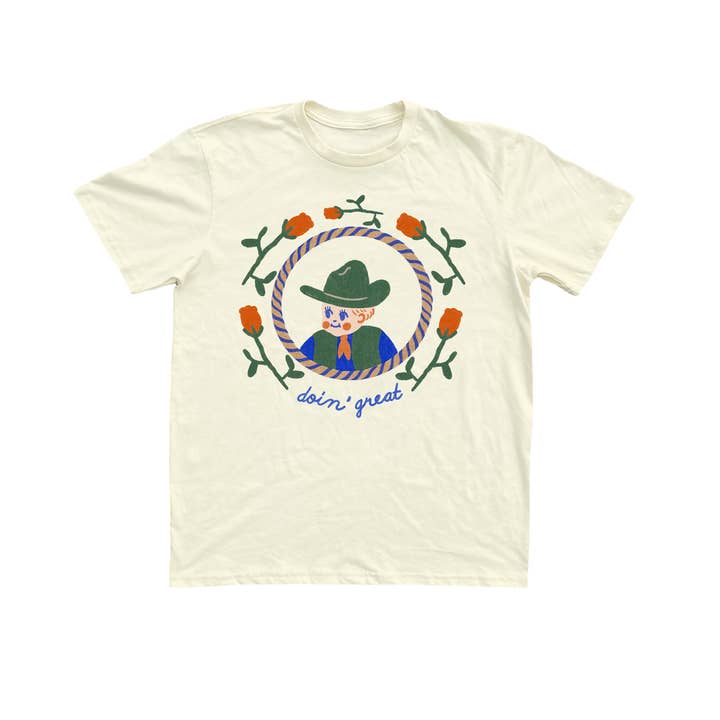 yarrow goods - Venta al por mayor Camisa - Unisex - Camiseta unisex Carefree Ranger, color crema