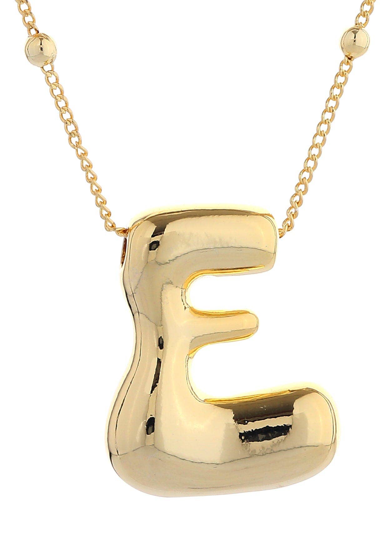 MiMi Wholesale - Wholesale Pendant/Charm Necklace - DJN330009 14K Dipped Big Bubble Letter Initial Necklace8