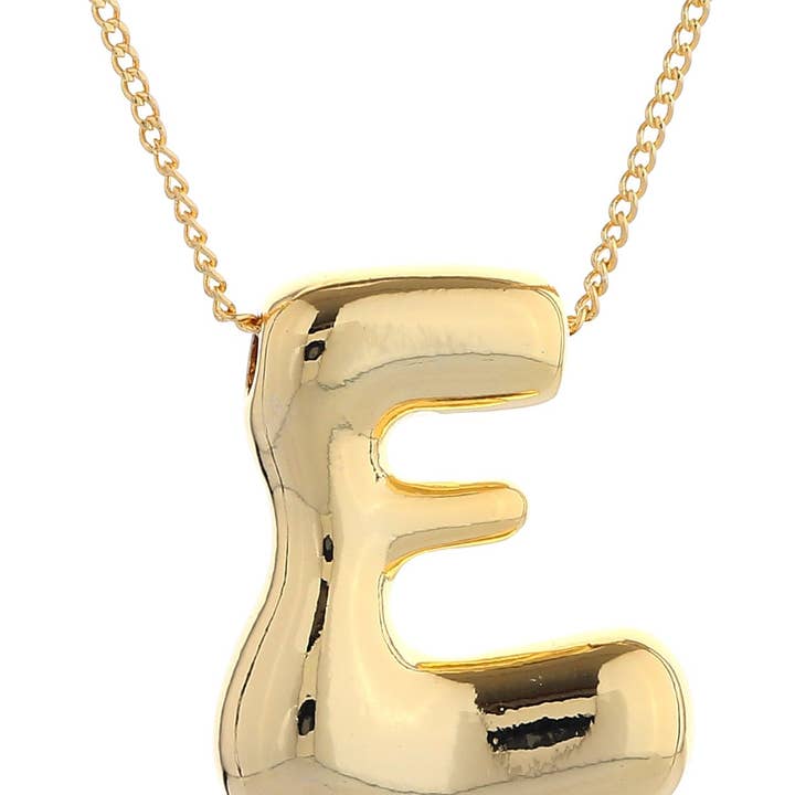 MiMi Wholesale - Wholesale Pendant/Charm Necklace - DJN330009 14K Dipped Big Bubble Letter Initial Necklace8