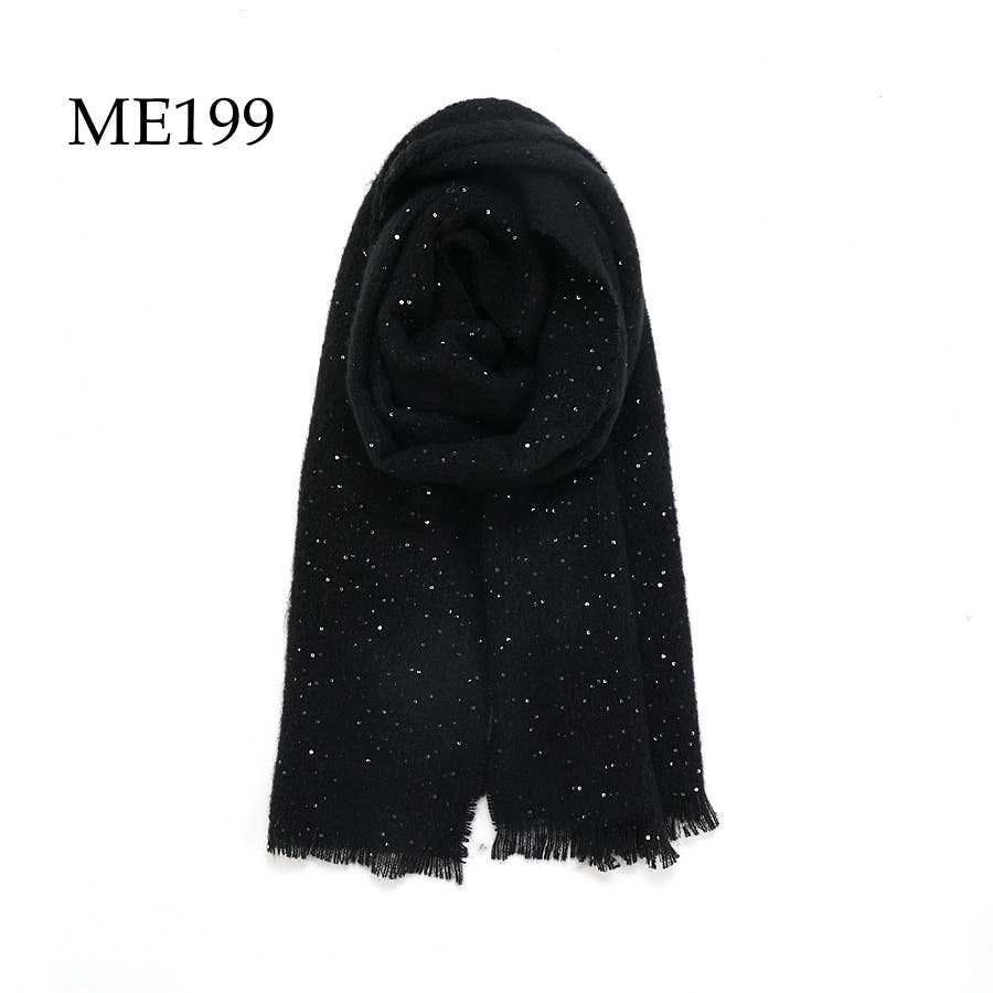 Adorro – wholesale Scarf – Women's – Soft Chunky Knit Metallic Shimmer Solid Scarf (14 colors) 6