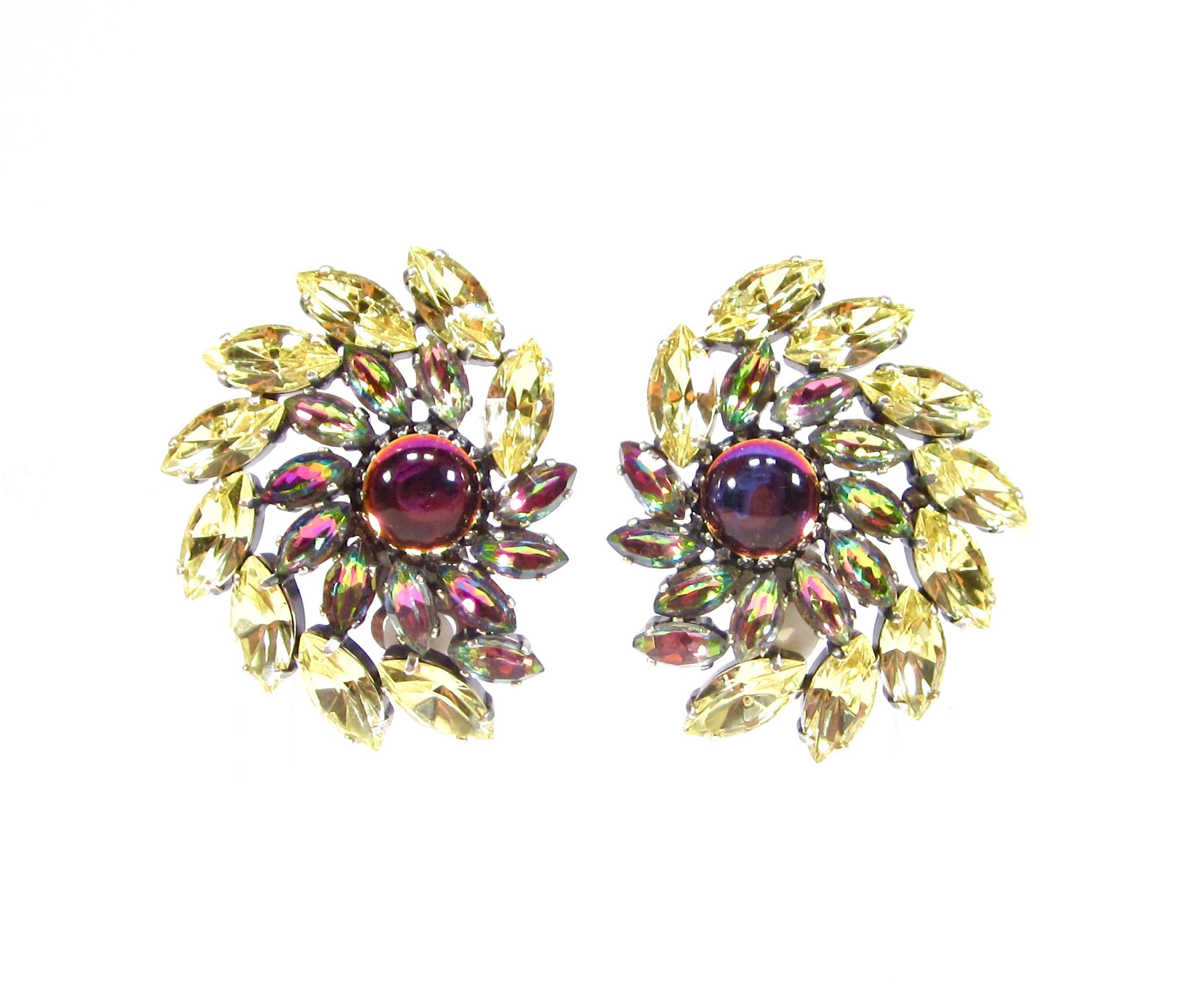 SoHo Schmuckmanufaktur - Wholesale Clip-On Earrings - Unique Rhinestone Clip-On Earrings Supernova1