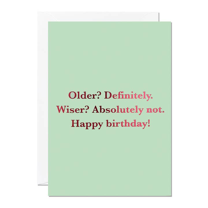 Ricicle Cards - Wholesale Birthday Card - Funny Birthday Card – Older Wiser Sarcastic Greeting