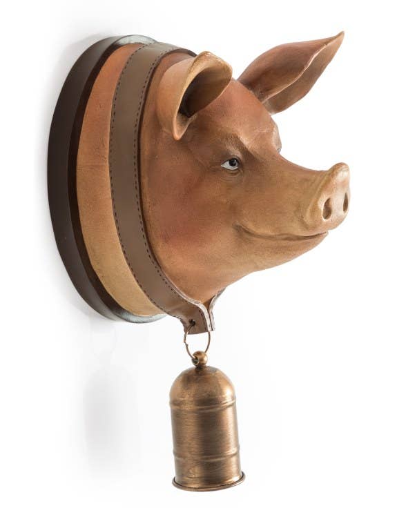 McGowan & Rutherford Ltd – wholesale Wall Accent – Large Pig with Bell Wall Head