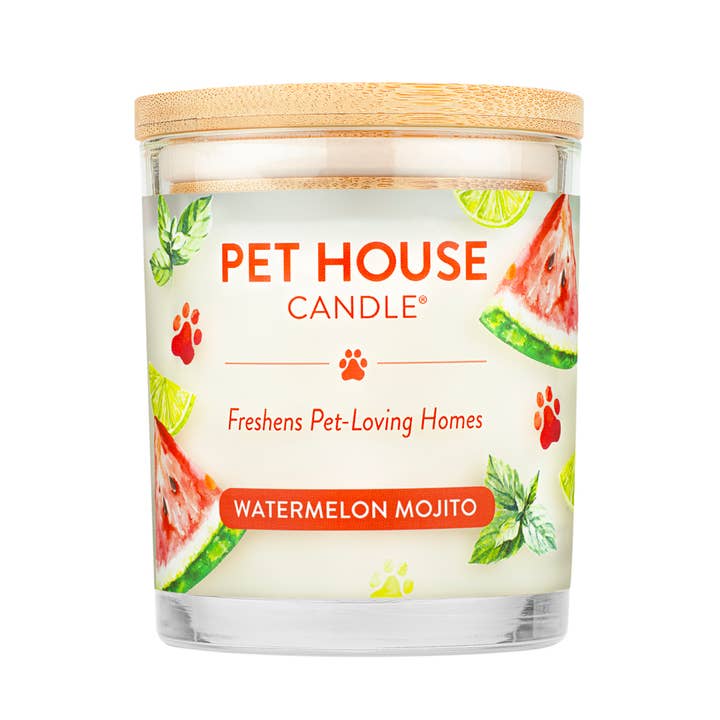 Watermelon Mojito 9 oz Candle for wholesale by Pet House by One Fur All