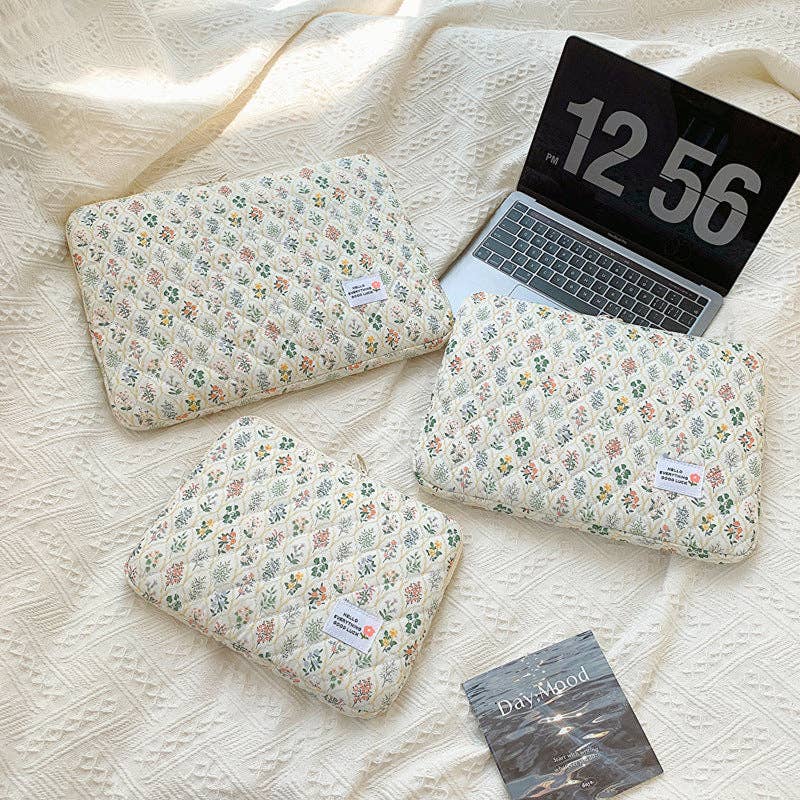Dipped Shop - Wholesale Laptop/Tablet Case - Women's - Flower Love Print Cute Laptop Ipad Bag DPB29240