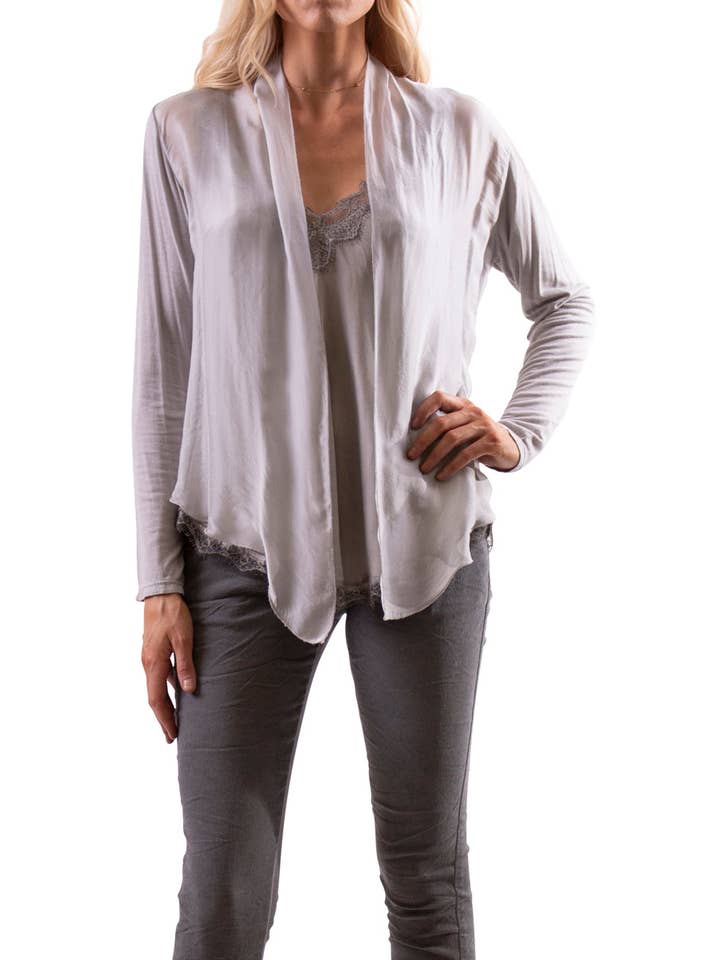 Gigi Moda - Wholesale Cardigan - Women's - Silk Front Cardigan18