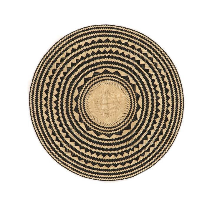 Washein - Wholesale Placemat - Black Round Placemats Woven Natural Straw1