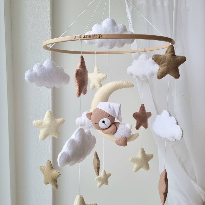 Teddi Bebe - Wholesale Baby Mobile - Baby Mobile sleeping bear beige5