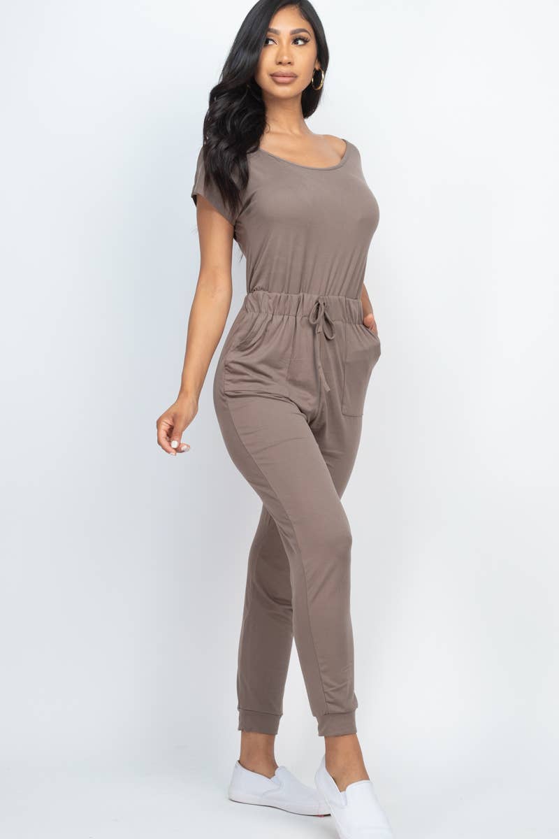CAPELLA APPAREL – Großhandel Jumpsuit – Damen – Jumpsuit mit zwei Wege-Schultern und Kordelzug19
