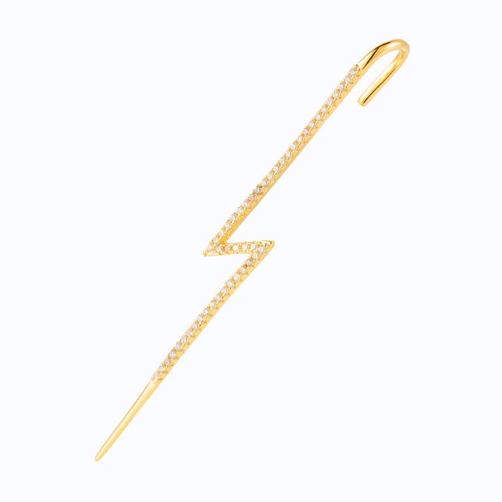 Lightning Pin - 925 Sterling Silver - Hypoallergenic for wholesale by Lillys Amsterdam