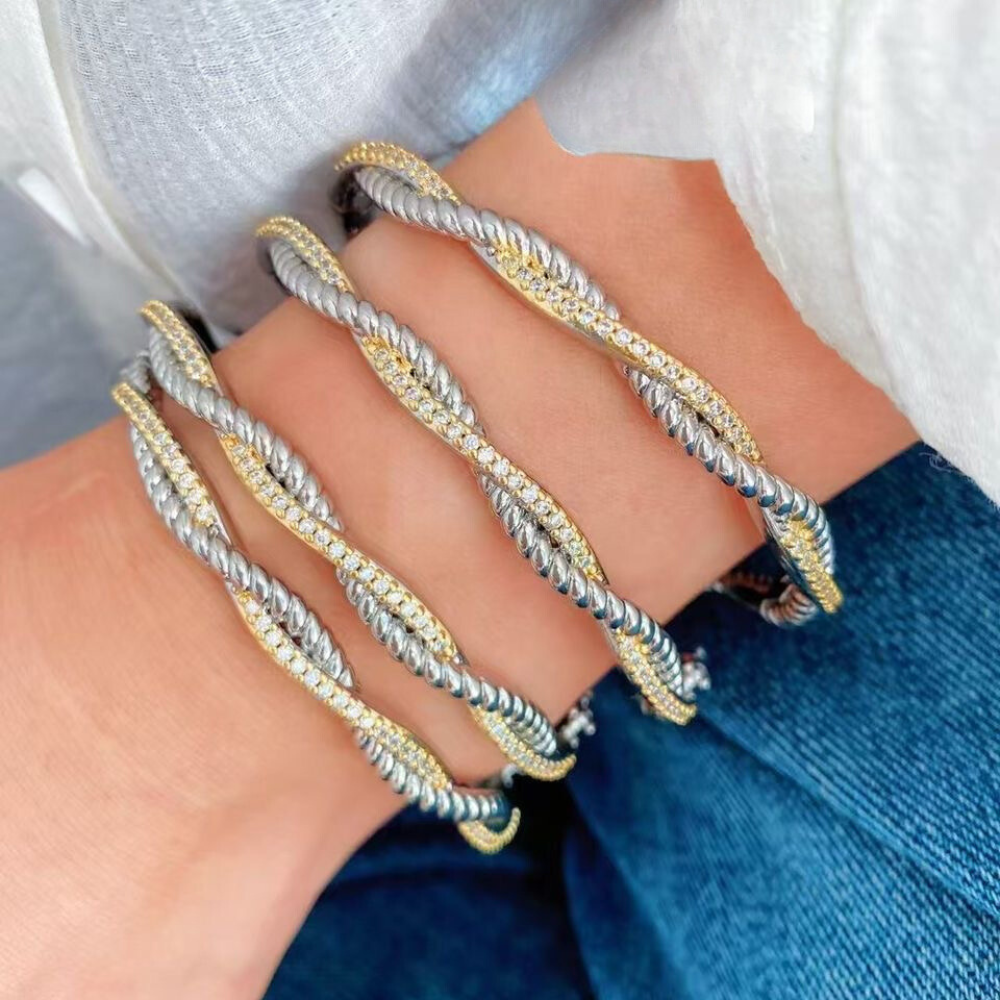 Deep South Originals Inc. - Vente Bracelets à breloques/pendentifs - Bracelet Duo Torsadé ~ Deep South Originals0