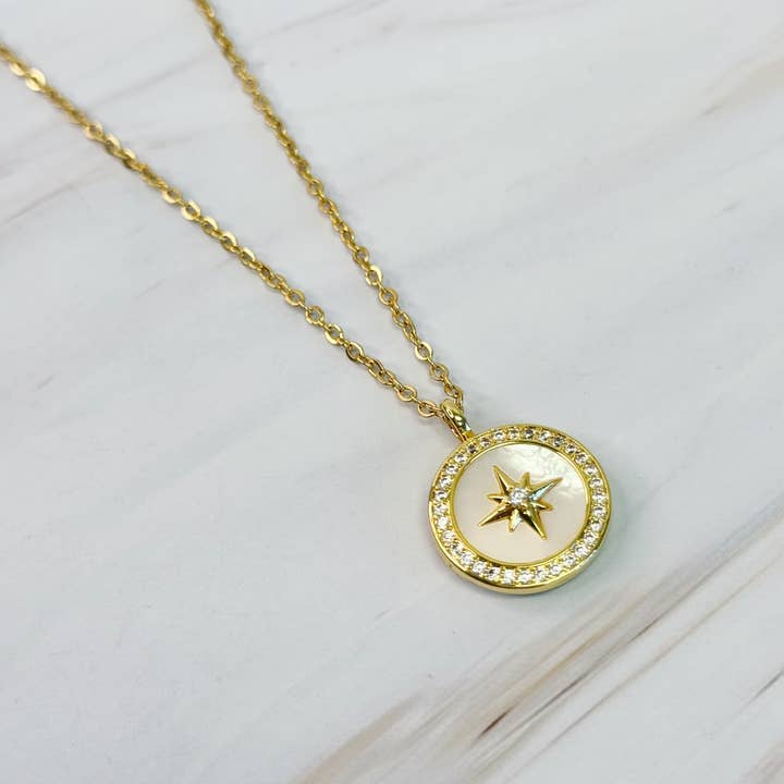 Ellison+Young - Wholesale Pendant/Charm Necklace - Shine Compass Open Locket Pendant Necklace