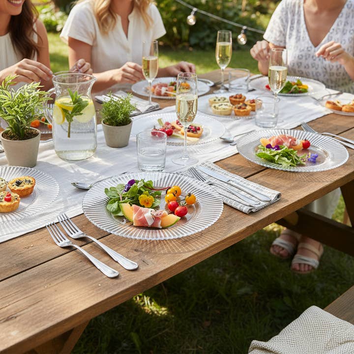 Kadra Kitchenware - Wholesale Dinner plate - Vikko Forest Ribbed Glass Dinner Plate 10.5" Clear2