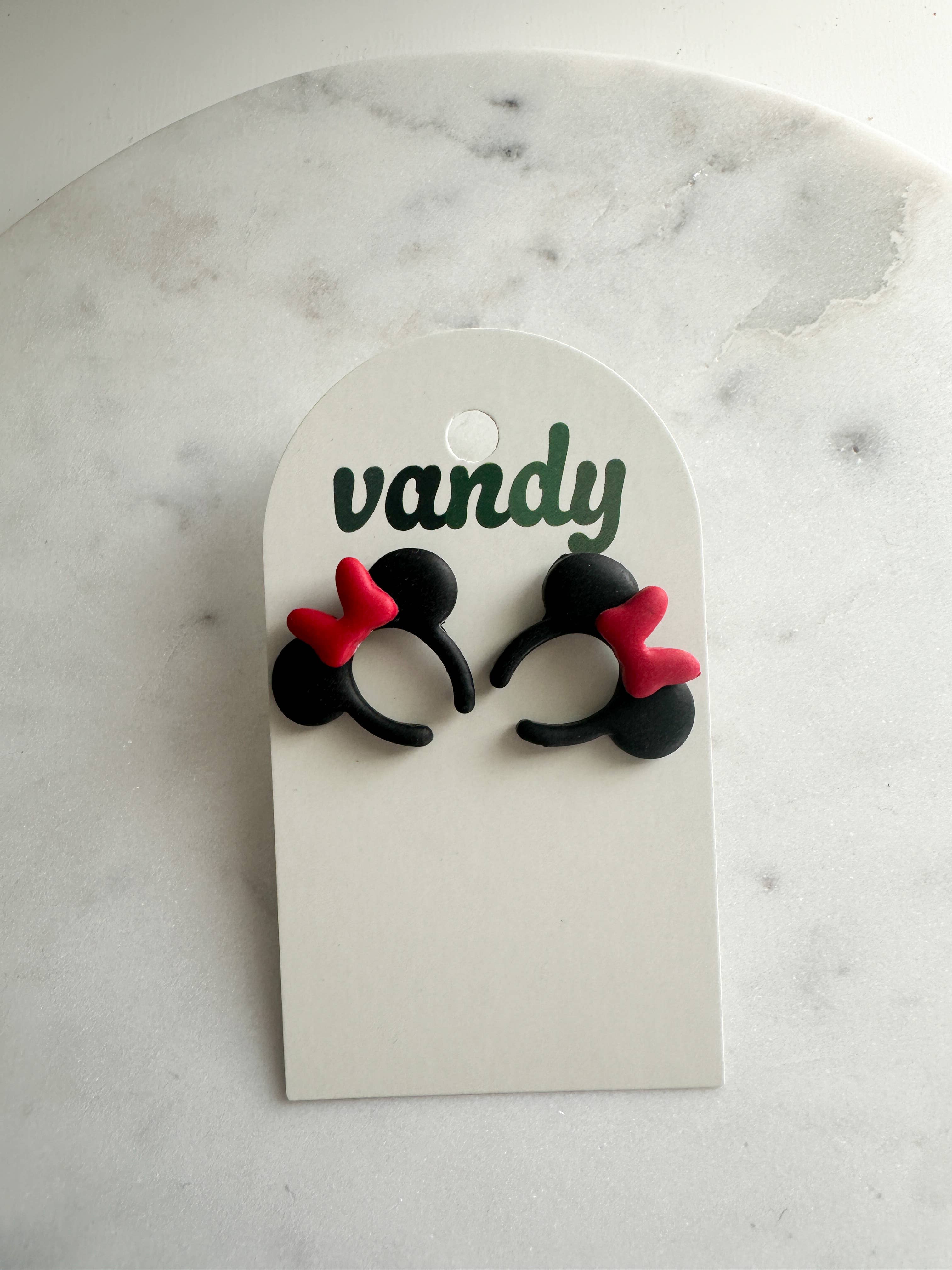 Vandy Visuals Shop - Wholesale Knopjes/oorstekers - Mickey en Minnie Mouse Oren Strik Haarband Oorbellen9