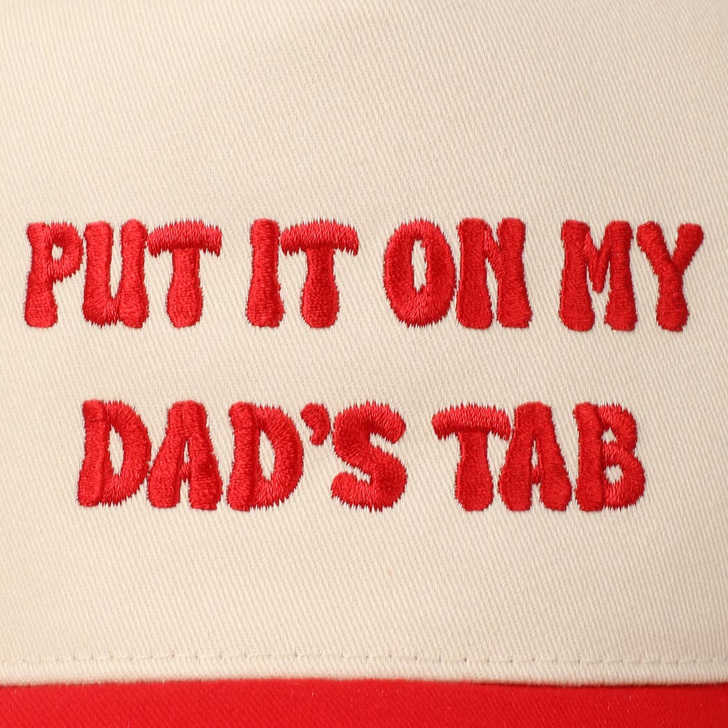 Fashion City - Wholesale Baseball Cap - Unisex - Put It On My Dad's Tab Embroidery Two-Tone Hat54